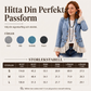 Damjacka i denim med notched lapel och spetskant
